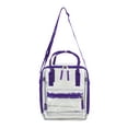 thumbnail image 3 of Eastsport Unisex Stadium Approved Clear Handbag Tote Crossbody, Purple, 3 of 6