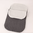 thumbnail image 1 of Mantas envolventes para bebés y niños, mantas de felpa tejidas para recién nacidos, saco de dormir gris, 1 of 4
