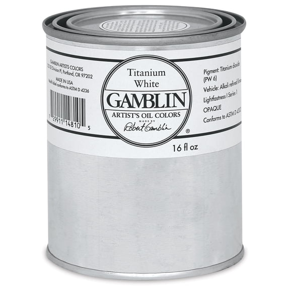 Gamblin Artist's Oil Color - Titanium White, 16 oz Can