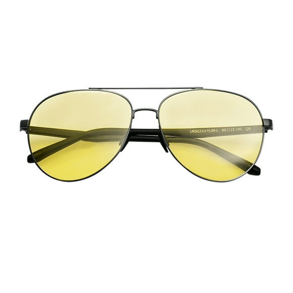 UREVO UREVO Polarized Aviator Sunglasses for Day & Night Driving - HD Anti-Glare, Lightweight, Durable Frame, Yellow Night-Vision Lens for Enhanced Clarity in Low Light Conditions