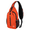 Orange Red, variant on WATERFLY Unisex Hiking Travel Nylon Sling Bag Cross-Body Shoulder Chest Bag,Hemp Black