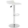thumbnail image 4 of SAFAVIEH Sheba Square Swivel Low Back Bar Stool, White, 4 of 7