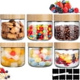 thumbnail image 1 of Frascos de Vidrio con Tapa, 6 Piezas Frascos Herméticos para Almacenar, Tarros de Cristal con Tapa de Rosca, Bote de Cristal con Hermetica para Cocina y Despensa, 1 of 4