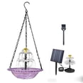 thumbnail image 2 of Solar Hanging Birds Bath Fountain, Hanging Solar Waterfall Birds Bath for Outdoor, Large Hummingbird Bath Bowl, 2 of 5