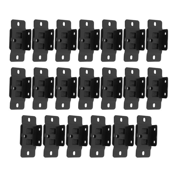 GOOHOCHY 20 Pcs Shape Shelf Connectors 6.30X5.00X2.50CM Black