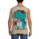thumbnail image 4 of Fotbe Cool Dino Playing Skateboard Men's Camiseta sin Mangas Estampada para Hombres, Playera Casual para Gimnasio, Entrenamiento, Playa-XX-Large, 4 of 7
