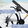 thumbnail image 7 of ACE-BIKE, 1-YEAR-WARRANTY, 24 Speed Road Bike, 700C Hybrid bike, Double Disc Brake City Bicycle, Aluminum Alloy Frame & Rim, Multiple Colors for Men Women(Silver), 7 of 7