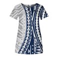 thumbnail image 4 of Blusa informal con estampado de botones y cuello en V de manga corta a la moda para mujer Pompotops qwe23005, 4 of 5