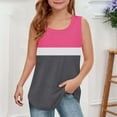 thumbnail image 6 of WMTBSRSW Girls Summer T Shirts Casual Sleeveless Crewneck Raglan Tops Color Block Loose Casual Blouse Tee Dancewear 5-14 Years, 6 of 6