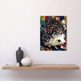 thumbnail image 2 of Hedgehog in Autumn Leaves Acrylic Painting Pattern Woodland Creature Unframed Wall Art Print Poster Home Decor Premium, 2 of 3