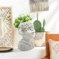 thumbnail image 3 of LuxenHome Gray MgO Kissing Flower Child Bust Planter, 3 of 9