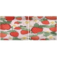 thumbnail image 3 of Fruit Red Cartoon Strawberry Kitchen Curtains 36 inch Short Tier Curtains for Small Windows Half Window Treatments for Bathroom Kitchen Bedroom 2 Panels, 3 of 6