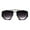 black silver smoke, variant on Art Deco Nouveau Funky Futuristic Racer Double Rim Sunglasses Black Gold