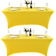 thumbnail image 1 of Cubierta de mesa ZarzaAsik Spandex de 4 pies para etiqueta plegable rectangular, 1 of 8