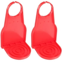 SOPOTUTU Foldable Drip Catcher and Cup Holder Set, Red, 2 Pieces - Portable Car Drink Holder Accessory