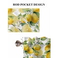 thumbnail image 6 of Lemon 2 Panel Kitchen Curtains for Small Windows, Yellow Fruits Summer Watercolor Botanical Leaf Plant Bathroom Tier Curtain, Short Window Treatment for Bedroom/Living Room 55"x36", 6 of 6