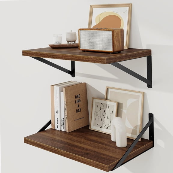 Floating Shelves Deep, 16W X 12D Wall Shelf 12 Inch, Walut