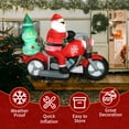 thumbnail image 4 of 6FT 18W 7 LED Christmas Inflatables Motorcycle, Santa Claus Ride Motorcycle Blow up Giant Yard Decoration, Outdoor Built-in LED Lights Party Lawn Holiday Winter Decor Outside, 4 of 9