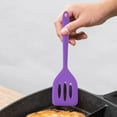 thumbnail image 3 of Silicone Spatula Heat-Resistant One-Piece Cooking Turner for Frying Steak Omelette Non-Stick Flexible Kitchen Utensil Purple,cooking utensil,silicone spatula,Purple,1PC, 3 of 3
