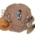 thumbnail image 5 of Teddy Bear Fisherman - Womens Garment Dyed Long Sleeve, 5 of 13