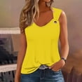 thumbnail image 2 of Inleife Womens Tanks Women's Solid Color Camisole Sleeveless T-Shirt Loose Tank Top Yellow XL, 2 of 4