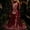 Red, variant on HCBY Women's Halloween Maxi Dress Long Sleeve V Neck Printed Gothic Inspired A Line Long Dress for Vintage Party and Themed Events