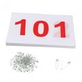 thumbnail image 1 of Lipstore 100 Pcs Bavoirs de Course Numéro d'Athlète Réutilisables avec Épingles 100 Numéros Bavoirs de Course 101 à 200, 1 of 8