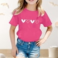 thumbnail image 1 of T-Shirt Décontracté Cool à Imprimé Graphique de la Saint-Valentin pour Enfants et Jeunes, 1 of 3