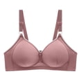 thumbnail image 3 of UJNDER Smooth Gathered Bra No or Steel Ring Three Buckle Side Collection Auxiliary Breast Underwear for Women Pink 44, 3 of 3