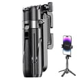 thumbnail image 1 of Extendable Selfie Stick Tripod with Bluetooth Remote for iPhone & Android Phones, Portable Lightweight Travel Tripod Stand for Video Recording, Vlogging & Photography, Black 11.7cm Compact, 1 of 8
