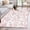Pink, variant on Grey Flower Round Rug 3ft Washable Circle Entryway Rugs Non Slip Vintage Farmhouse Boho Leaf Spring Plant Area Rug Indoor Floor Carpet for Bedroom Kitchen Living Room Home Office Dining Room Nursery