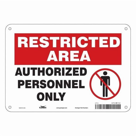 Condor Safety Sign,10" W,7" H,0.032" Thickness, 472W14 472W14