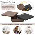 thumbnail image 2 of Rotatable Top Coffee Table, Modern Square Coffee Table with Wood Grain Design, 1 Hidden Storage Space for Living Room, 2 of 7