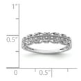 thumbnail image 2 of White Sterling Silver Ring Band Wedding Diamond Rhodium Diam., 2 of 2