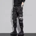 thumbnail image 4 of Pantalones para hombre, forro polar, color negro, pantalones cargo de invierno para hombre, ajustados, elásticos, informales, estilo Harajuku, de nailon, holgados, de alta calidad, 4 of 5