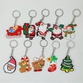 thumbnail image 2 of LLavero de goma de PVC de dibujos animados para niños, colgante de árbol de Navidad, Papá Noel, alce, muñeco de nieve, regalo de Navidad Kawaii, 2 of 4