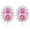 Silver, variant on Silvertone Red Cubic Zirconia Oval Royal Earring Studs