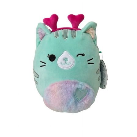 Squishmallows Official Kellytoys Plush 8 Inch Corinna the Teal Cat Valentines Edition Plush Stuffed Toy