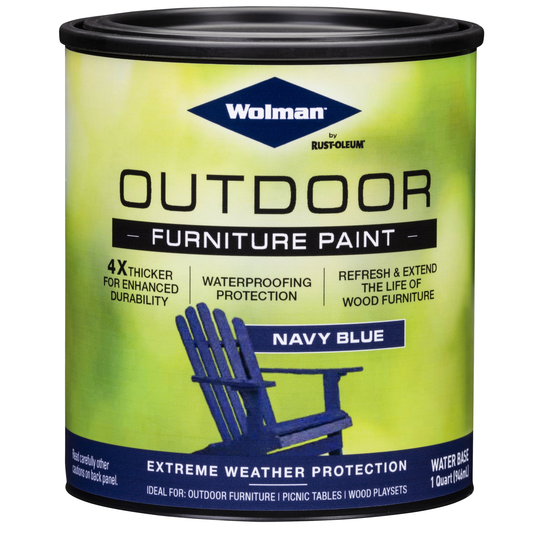 2 Pack, Navy Blue, Wolman Outdoor Wood Furniture Paint- Quart