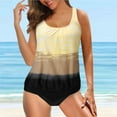 thumbnail image 3 of Women Push Up Tankini Set Two Piece Swimsuit Plus Size Swimwear, 3 of 6