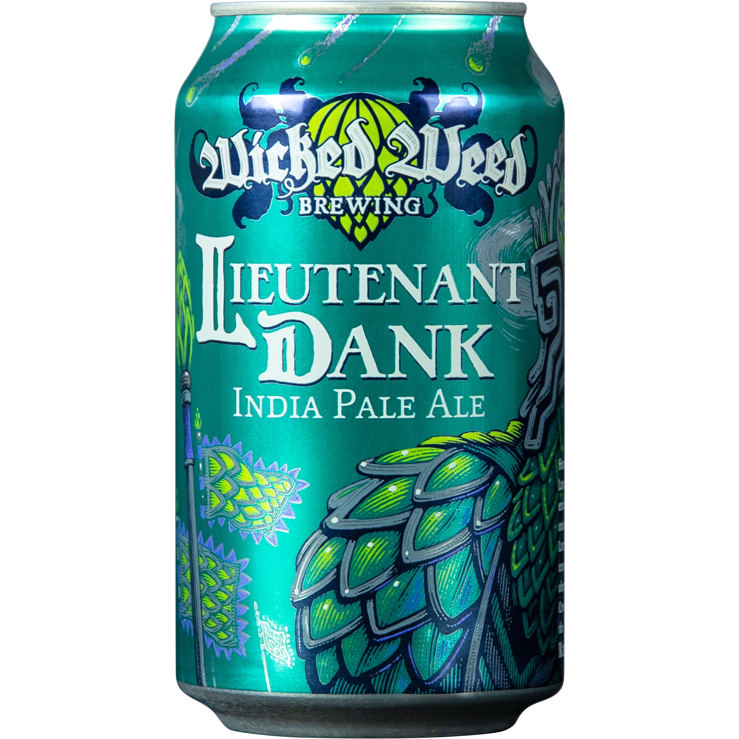 Wicked Weed Brewing Lieutenant Dank IPA Beer, 12 fl. oz. Can, 6.5 ABV