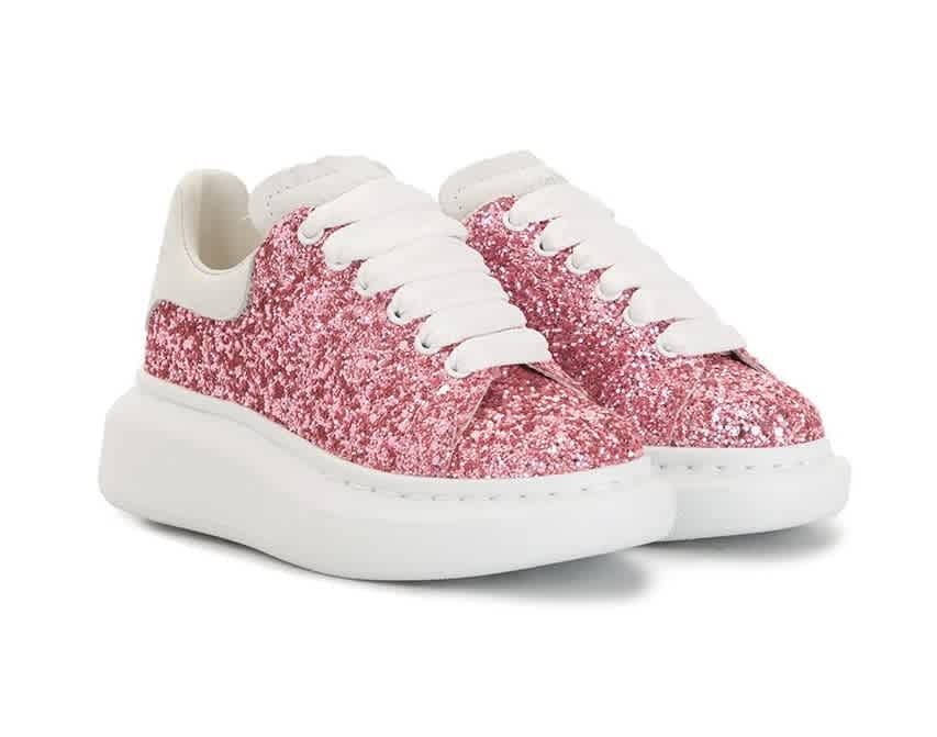 alexander mcqueen shoes pink glitter