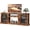 Rustic Brown, variant on GALAXHERO Farmhouse TV Stand for 75 inch TV Entertainment Center with Storage Cabinets Mid Century Modern TV Console for Living Room, Bedroom, Black