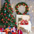 thumbnail image 5 of 48 Piezas 4cm Becerro de Navidad, Bola irrompible Adorno de árbol de Navidad, Bola galvanizada brillante de plástico, Colgante de árbol de Navidad Decoración colgante de Navidad Rojo Verde, 5 of 5