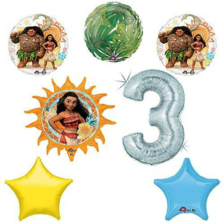 Disney Moana  3rd Holographic Birthday  Party  Balloon 