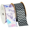 thumbnail image 4 of Offray Ribbon, Black 1 1/2 inch Chevron Satin Ribbon, 9 feet, 4 of 8