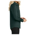 thumbnail image 3 of Womens Long Sleeve Easy Care Cotton/Polyester Shirt Dark Green/Navy 6XL, 3 of 6