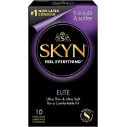 SKYN Elite Ultra Thin Ultra Soft Non-Latex Lubricated Condoms 10 Pack (3-Pack)