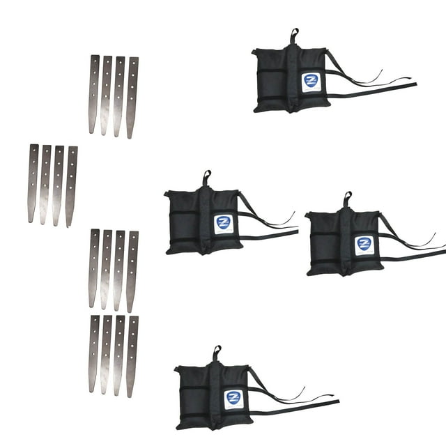 Z Shade Canopy Leg Weight Bags & Z Shade Canopy Tent Shelter Stake Kit (4 Pack)