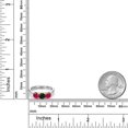 thumbnail image 6 of Gem Stone King 10K Two Tone Gold Black Sapphire and Red Ruby Engagement Ring for Women | 1.79 Cttw | Round 5MM | Gemstone September Birthstone | Size 8, 6 of 6